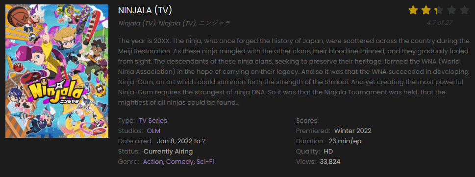 Watch Ninjala (TV) online free on 9anime