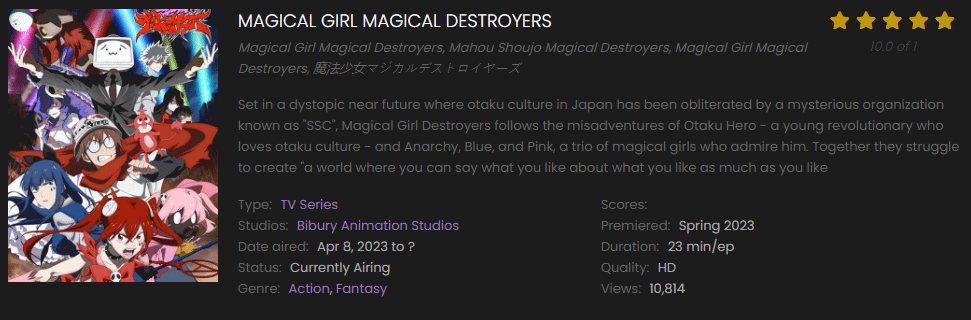 Watch Magical Girl Magical Destroyers online free on 9anime