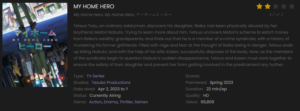 Watch My Home Hero online free on 9anime