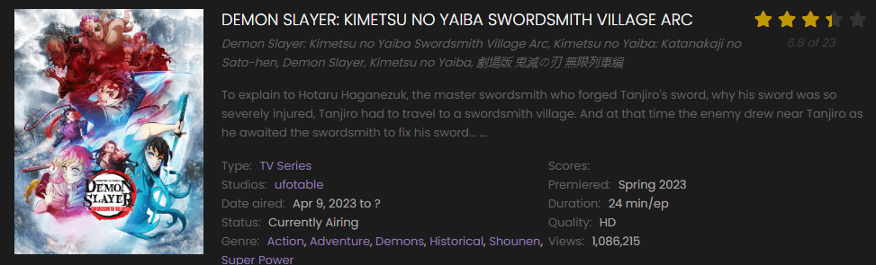 Watch Demon Slayer Kimetsu no Yaiba Swordsmith Village Arc online free on 9anime