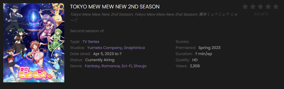 Watch Tokyo Mew Mew New 2nd Season online free on 9anime